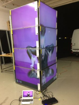 Foldable Video Wall